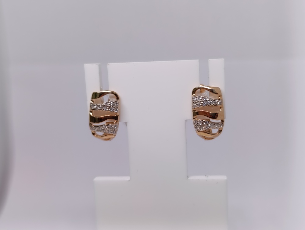 СКМИ585 СЕРЬГИ С КАМНЯМИ (Au 585)