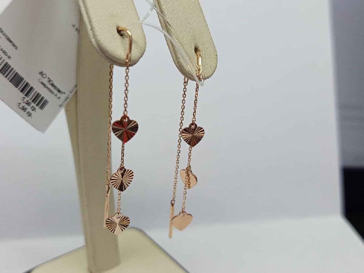 СЕРЬГИ ПРОДЕВКИ без камня (Au 585)