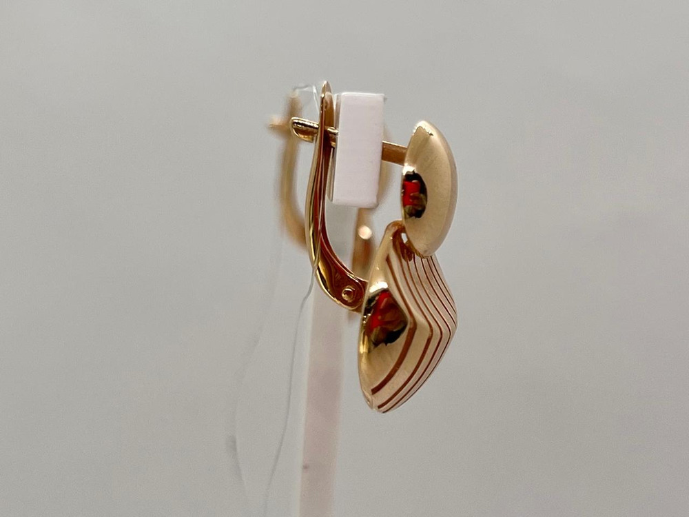 08-208188 СЕРЬГИ БЕЗ КАМНЯ (Au 585)