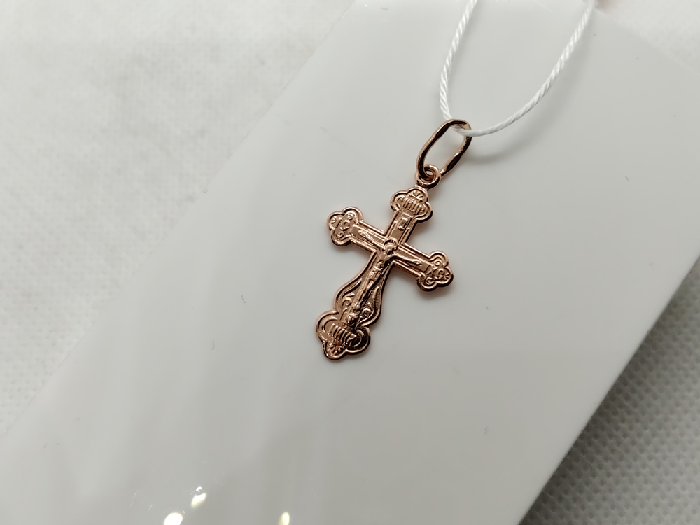 ПОДКБК585 ПОДВЕСКА КРЕСТ БЕЗ КАМНЯ (Au 585)