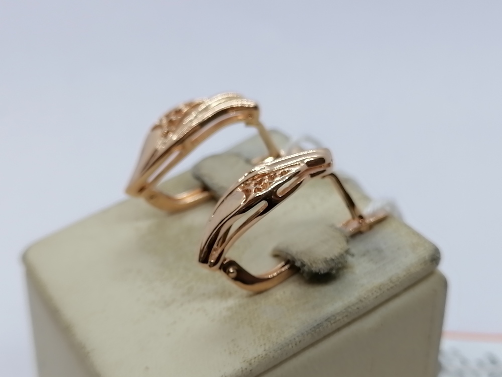 СБКМ585 СЕРЬГИ БЕЗ КАМНЯ (Au 585)