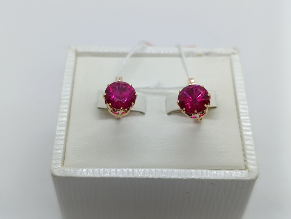 СЕРЬГИ С КАМНЕМ (Au 583)