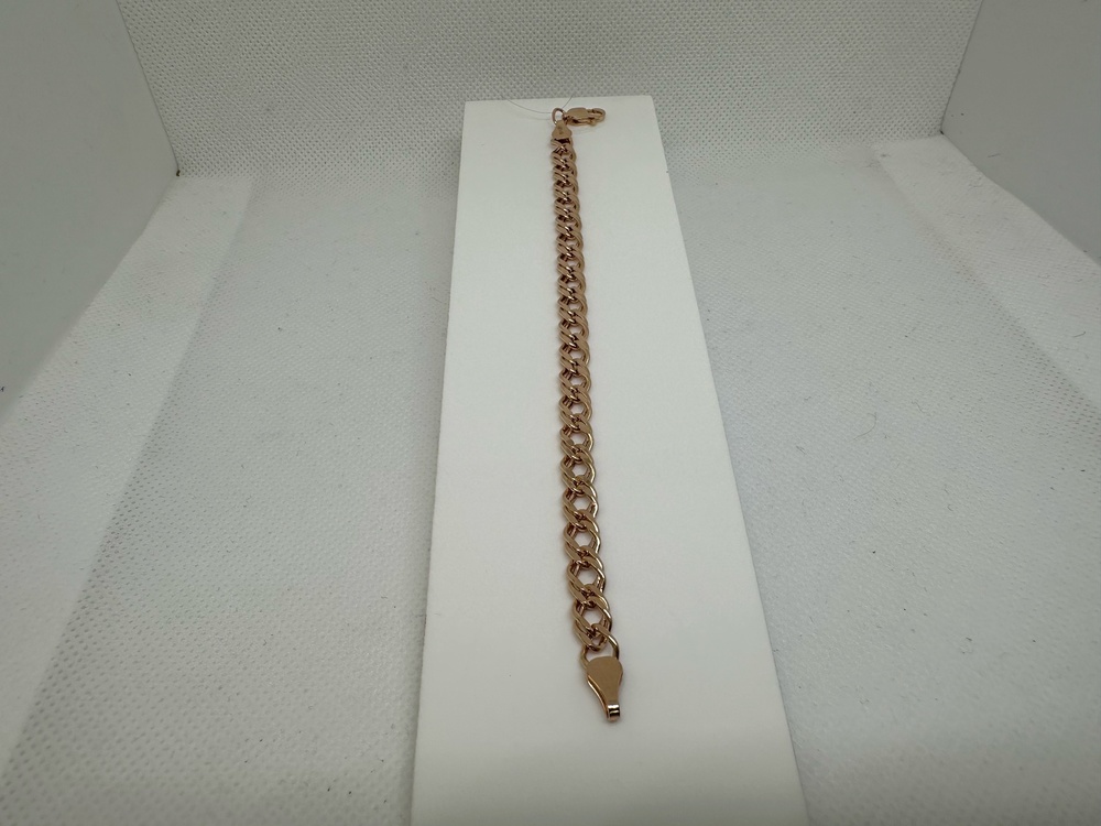 БРАСЛЕТ ПУСТОТЕЛЫЙ Ромб двойной (Au 585)