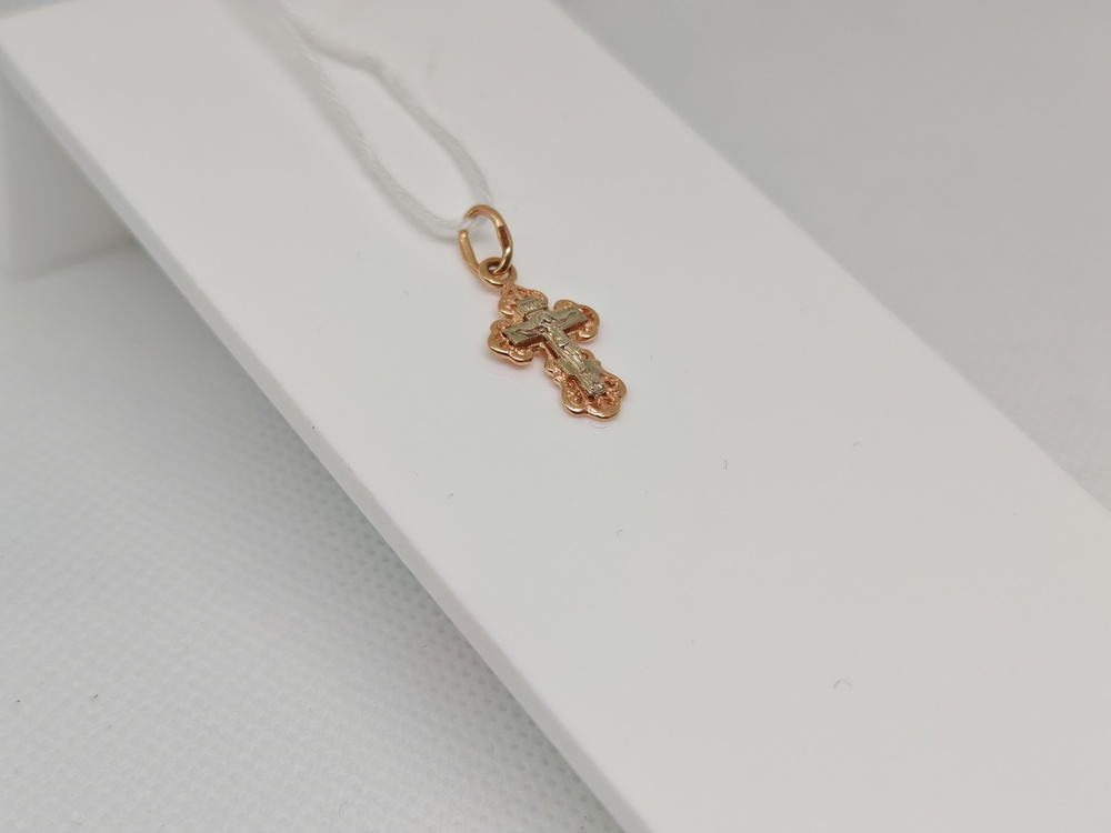 ПОДКБК585 ПОДВЕСКА КРЕСТ БЕЗ КАМНЯ (Au 585)