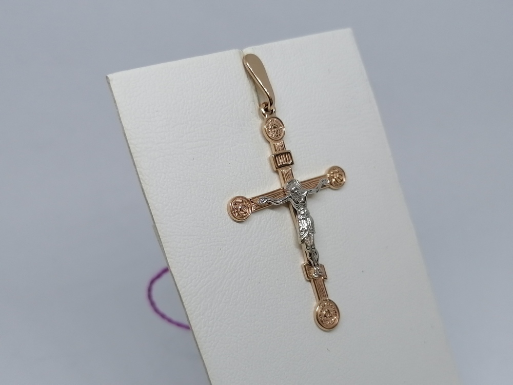 ПОДВЕСКА КРЕСТ без камня (Au 585)