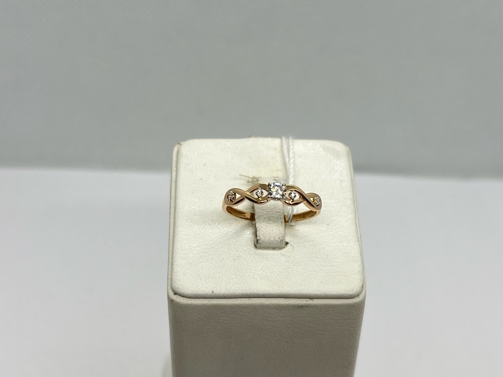 КОЛЬЦО С КАМНЯМИ (Au 585)