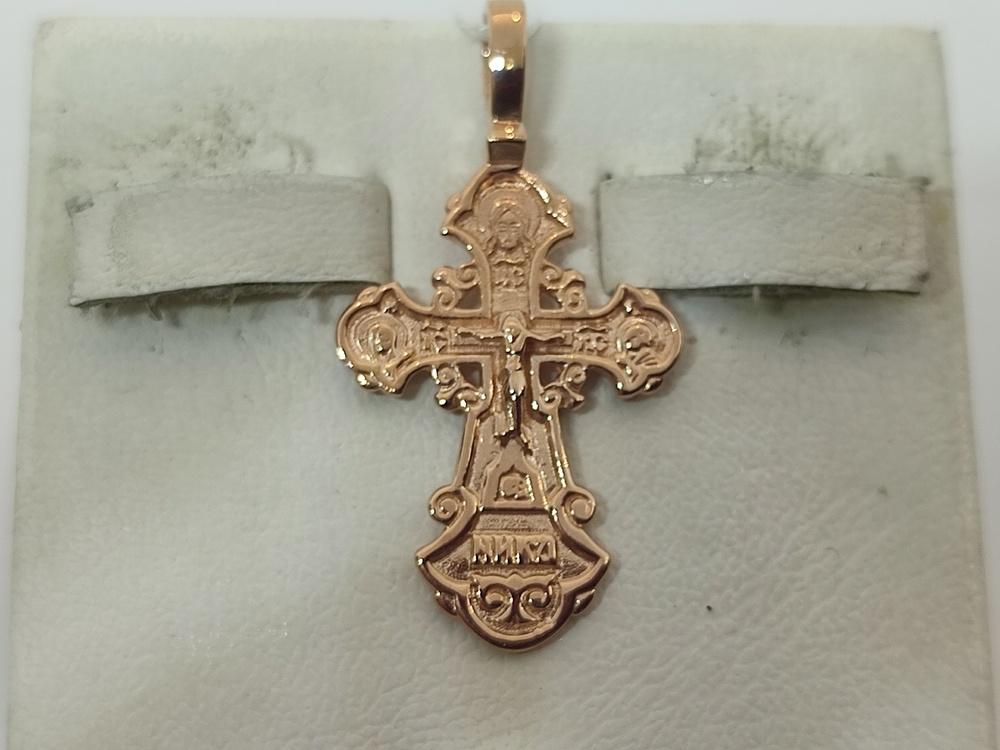 ПОДКБК585 ПОДВЕСКА КРЕСТ БЕЗ КАМНЯ (Au 585)