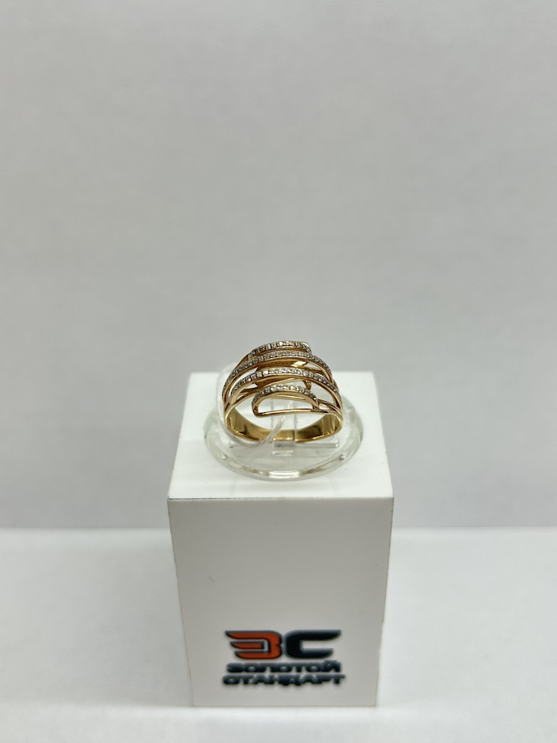 КОЛЬЦО С КАМНЯМИ (Au 585)