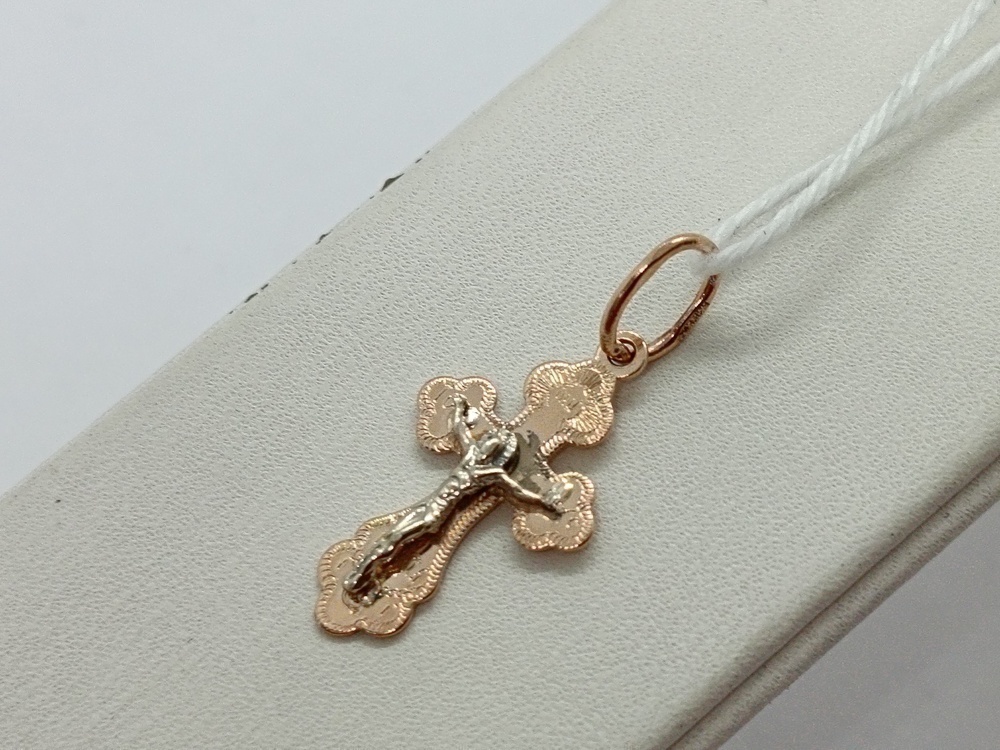 ПОДКБК585 ПОДВЕСКА КРЕСТ БЕЗ КАМНЯ (Au 585)