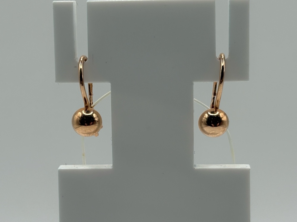 020020 СЕРЬГИ С ПЕТЕЛЬКОЙ (Au 585)