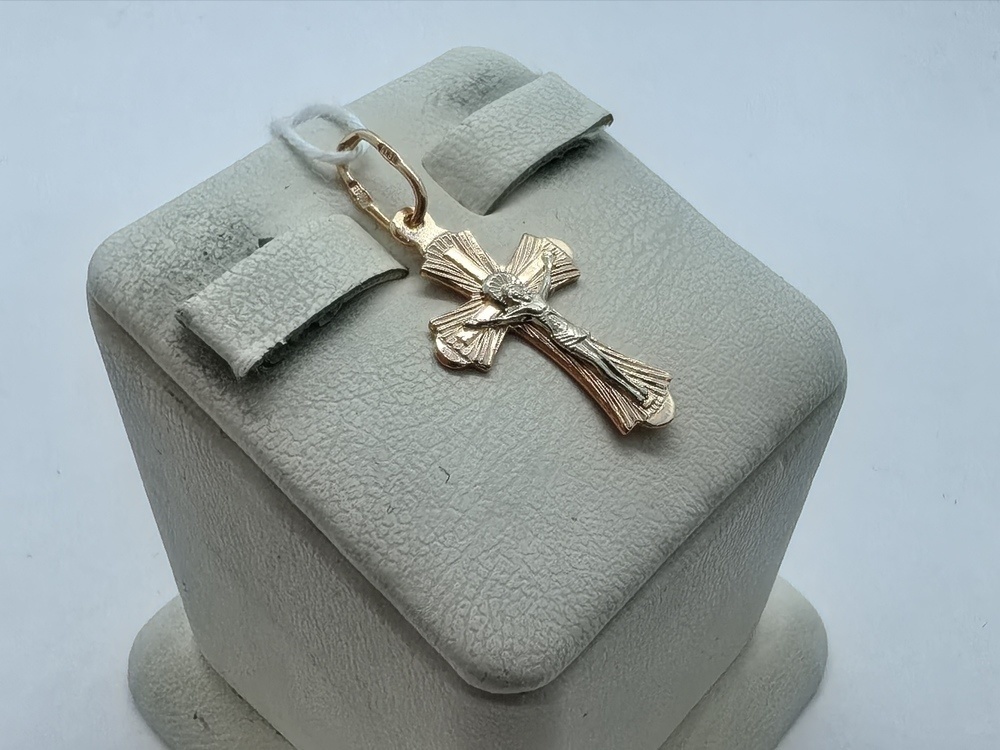 ПОДКБК585 ПОДВЕСКА КРЕСТ БЕЗ КАМНЯ (Au 585)