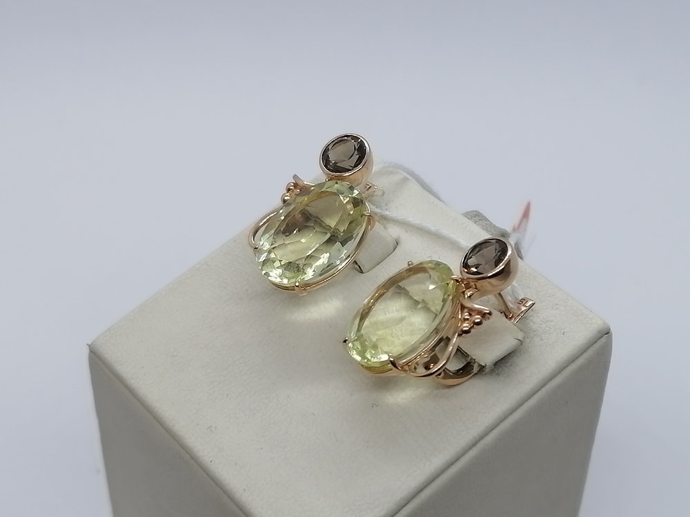 СКМИ585 СЕРЬГИ С КАМНЯМИ (Au 585)