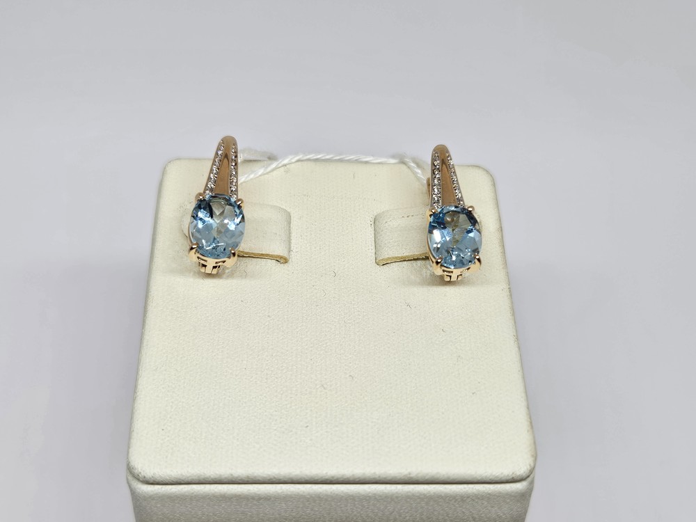 СКМИ585 СЕРЬГИ С КАМНЯМИ (Au 585)