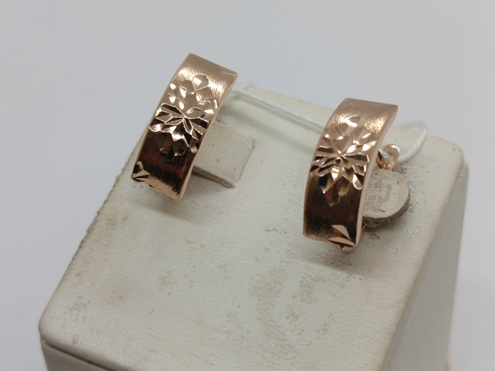 СЕРЬГИ БЕЗ КАМНЯ (Au 585)