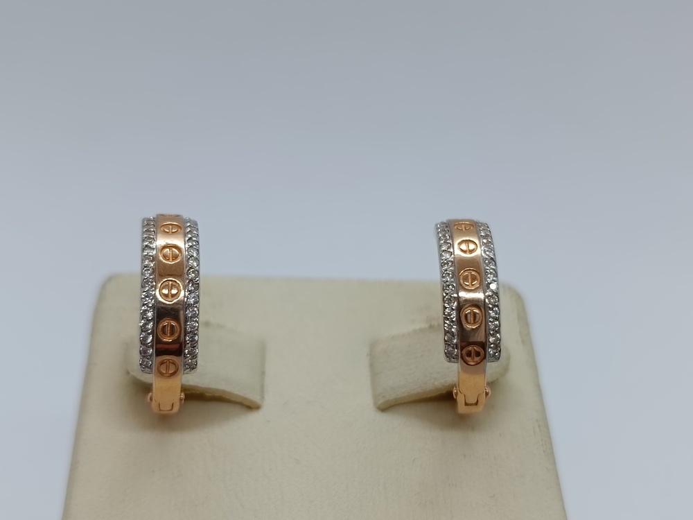С5006 СЕРЬГИ С КАМНЯМИ (Au 585)
