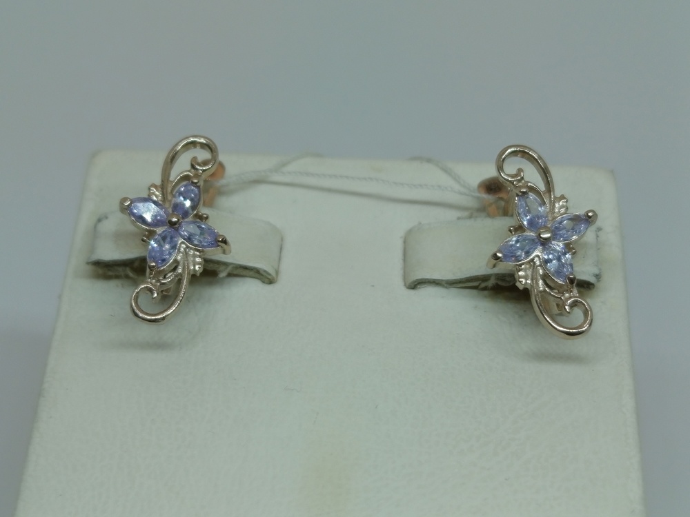 СКМИ585 СЕРЬГИ С КАМНЯМИ (Au 585)