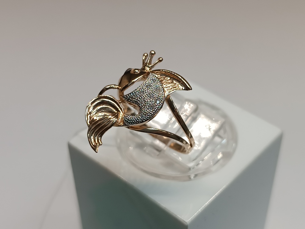 КОЛЬЦО С КАМНЯМИ (Au 585)