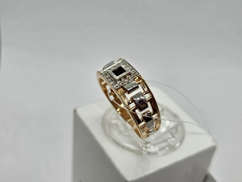 КОЛЬЦО ПЕЧАТКА с камнями (Au 585)