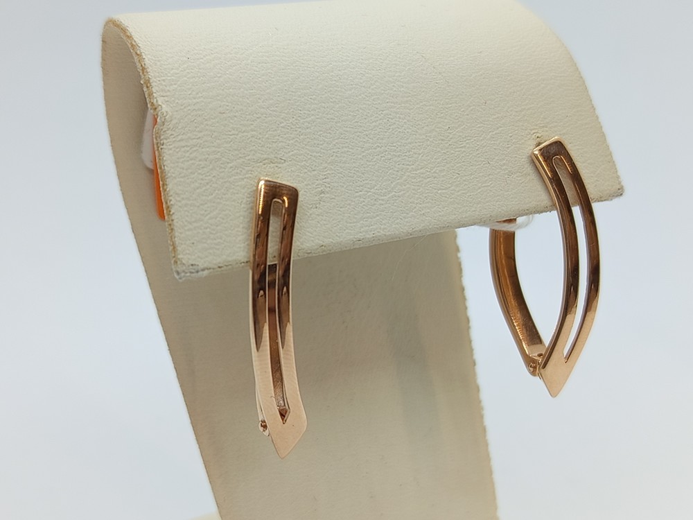 СБКМ585 СЕРЬГИ БЕЗ КАМНЯ (Au 585)