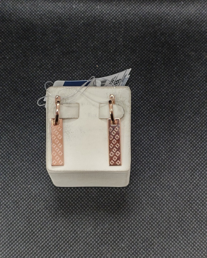 с4156 СЕРЬГИ БЕЗ КАМНЯ (Au 585)