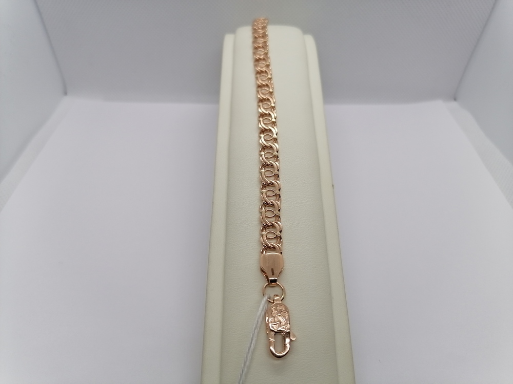 БЛБ585 БРАСЛЕТ ПОЛНОВЕСНЫЙ Бисмарк (Au 585)