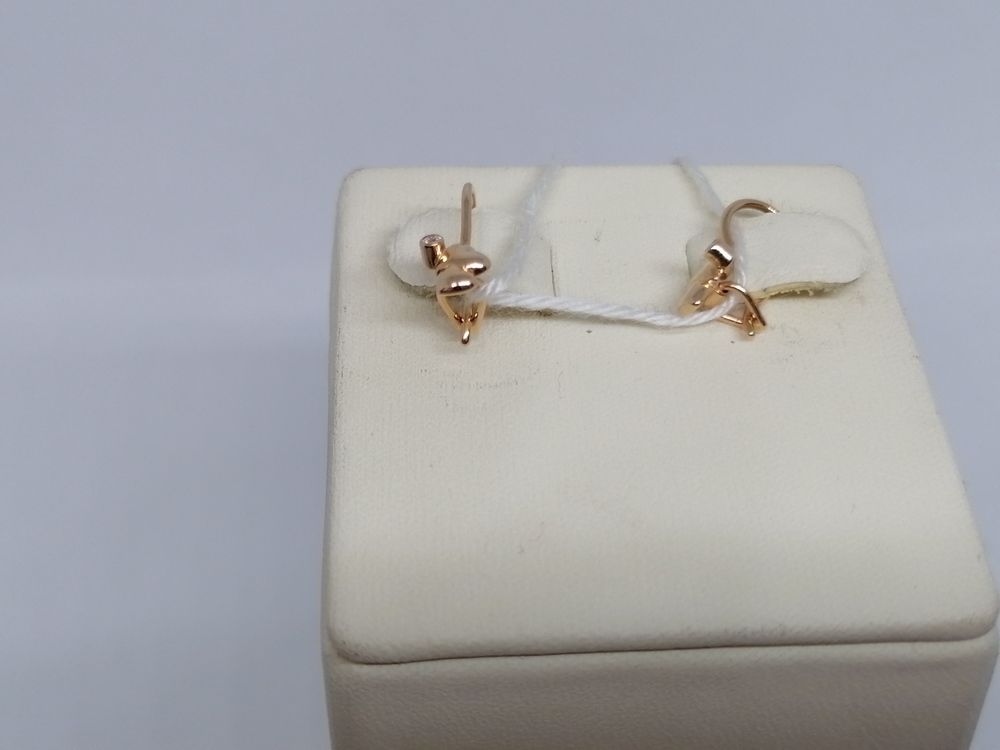 СЕРЬГИ С КАМНЕМ (Au 585)