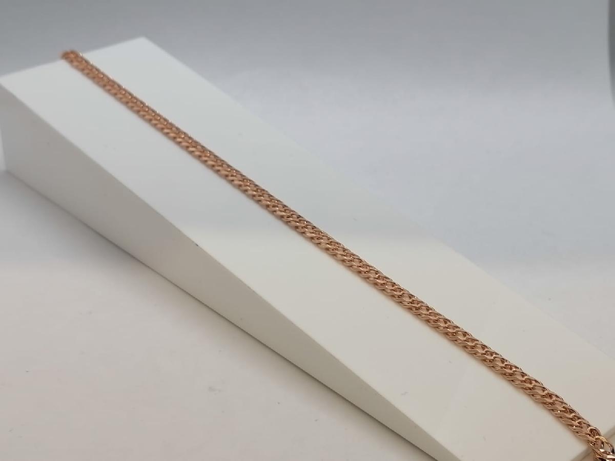 БРАСЛЕТ ПОЛНОВЕСНЫЙ Ромб двойной Au 585