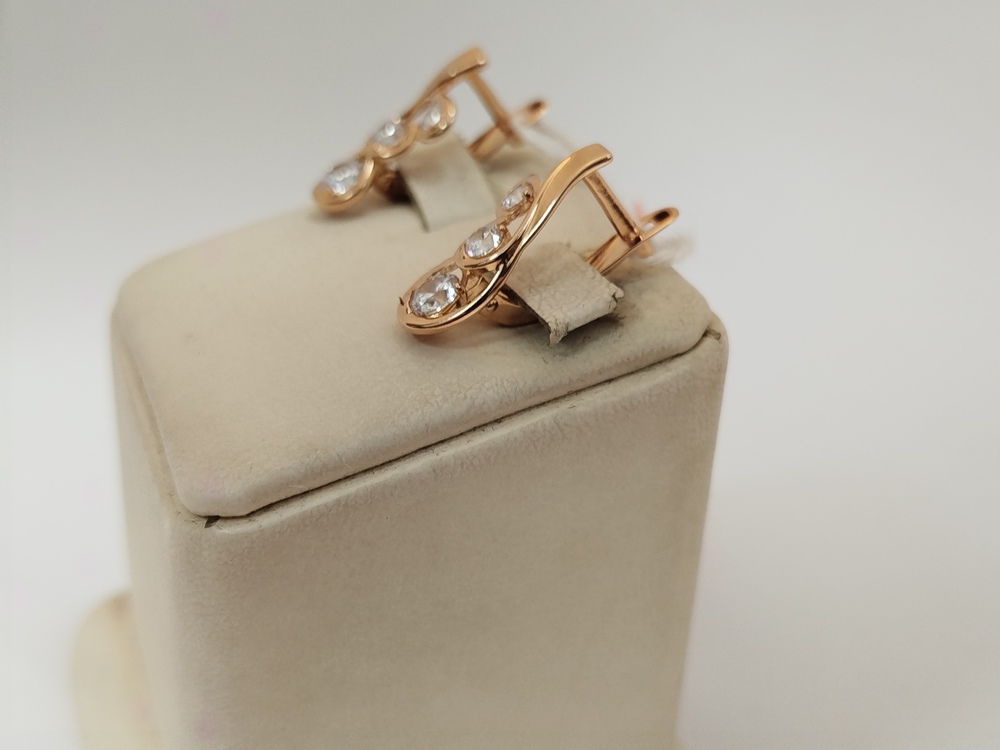 СКМИ585 СЕРЬГИ С КАМНЯМИ (Au 585)