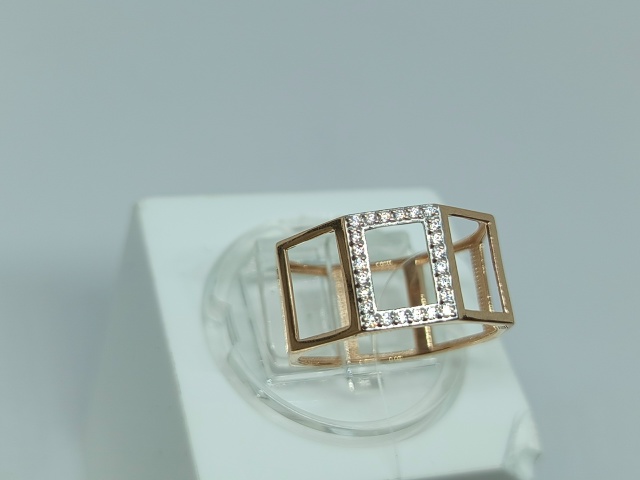 КОЛЬЦО С КАМНЯМИ (Au 585)