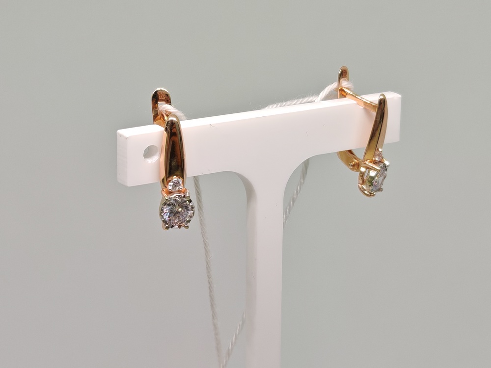 СКМИ585 СЕРЬГИ С КАМНЯМИ (Au 585)