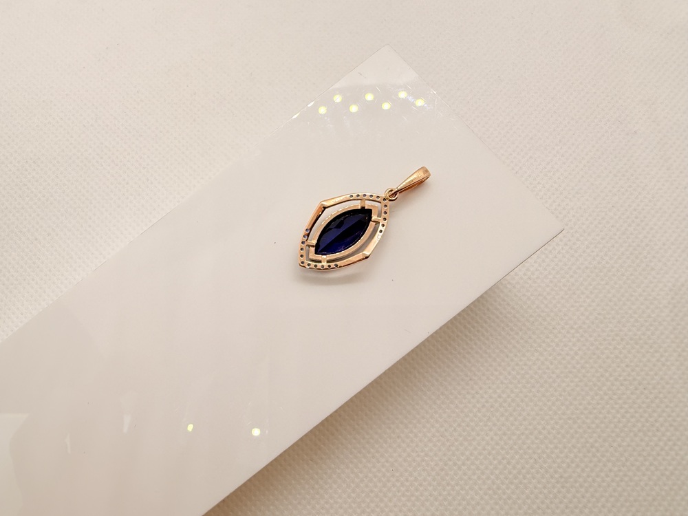 ПОДКМИ585 ПОДВЕСКА С КАМНЯМИ (Au 585)