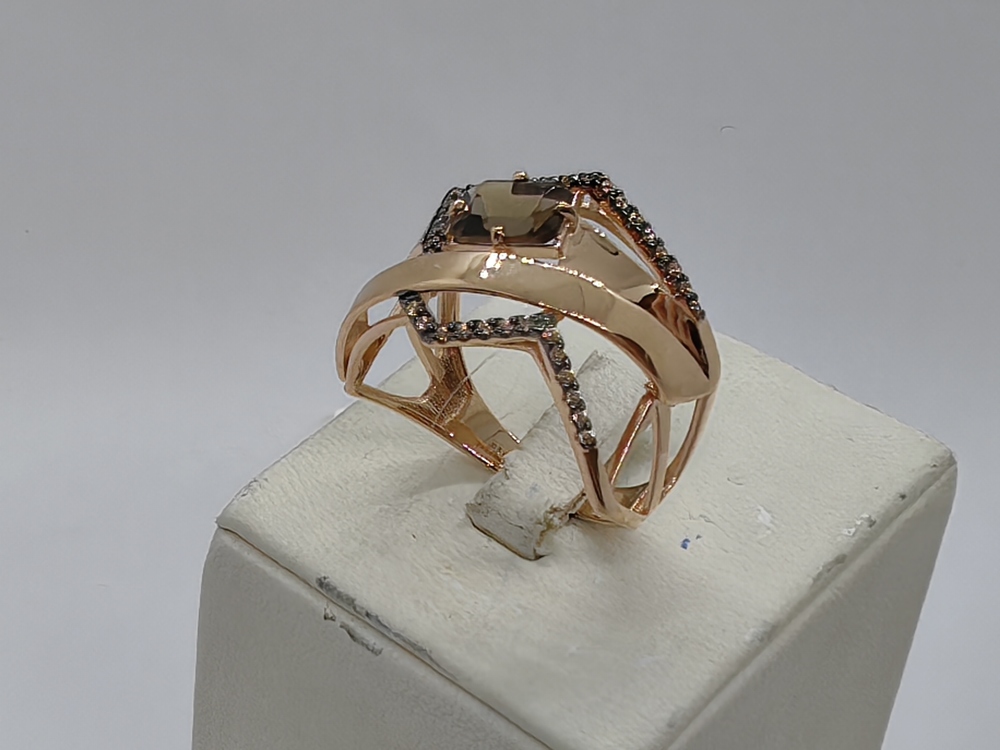 КОЛЬЦО С КАМНЯМИ (Au 585)