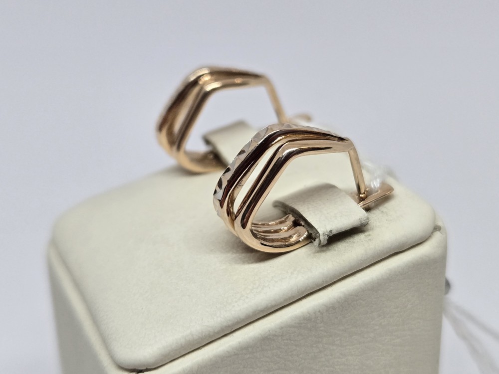 СБКМ585 СЕРЬГИ БЕЗ КАМНЯ (Au 585)