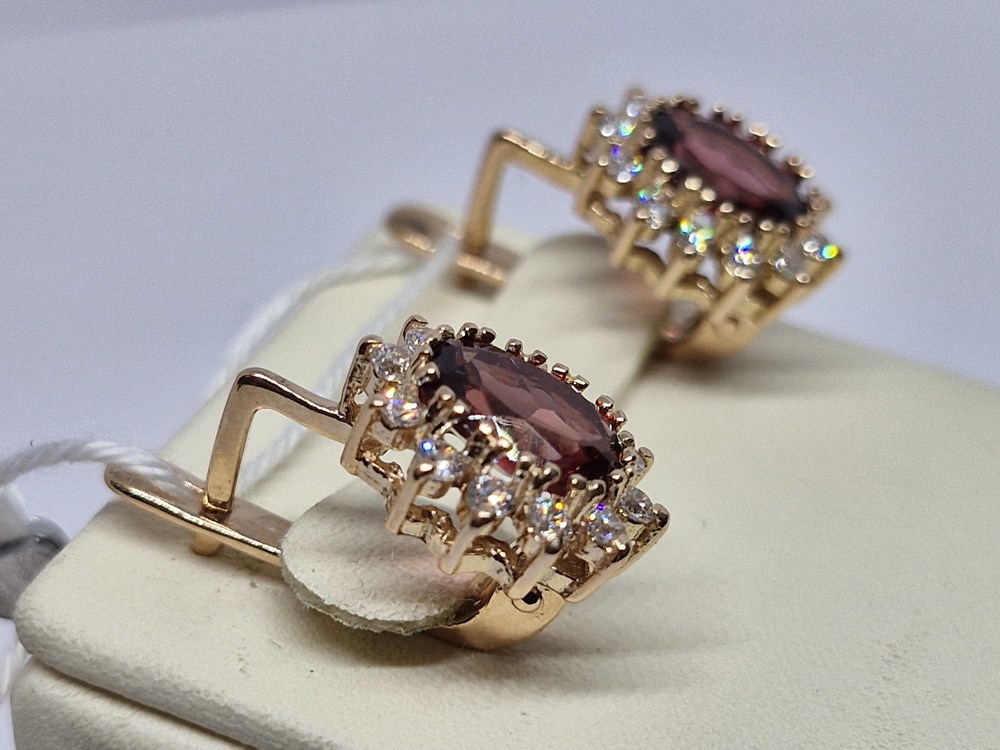 СЕРЬГИ С КАМНЯМИ (Au 585)