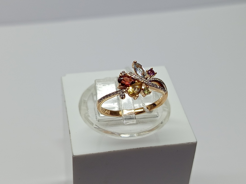 КОЛКМИ585 КОЛЬЦО С КАМНЯМИ (Au 585)