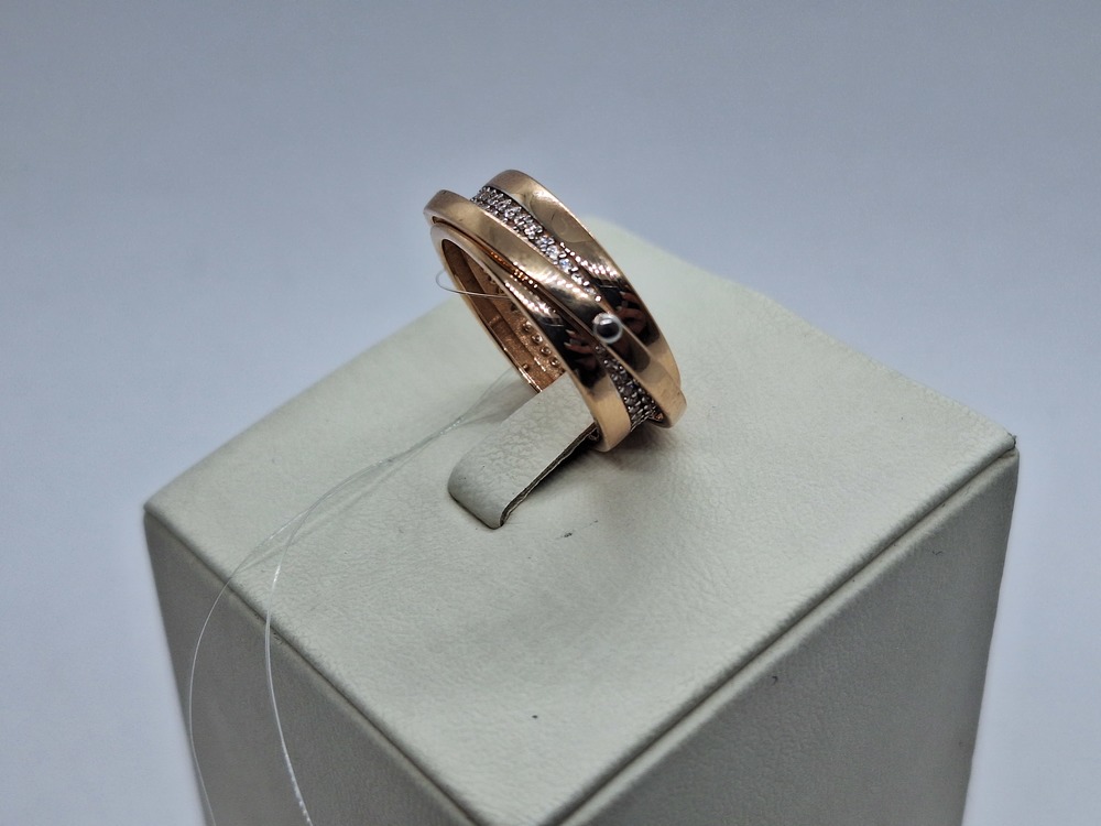 КОЛЬЦО С КАМНЯМИ (Au 585)