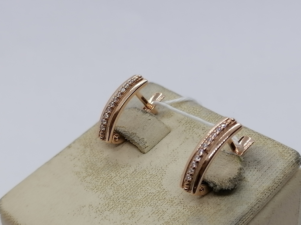 СКМИ375 СЕРЬГИ С КАМНЯМИ (Au 375)