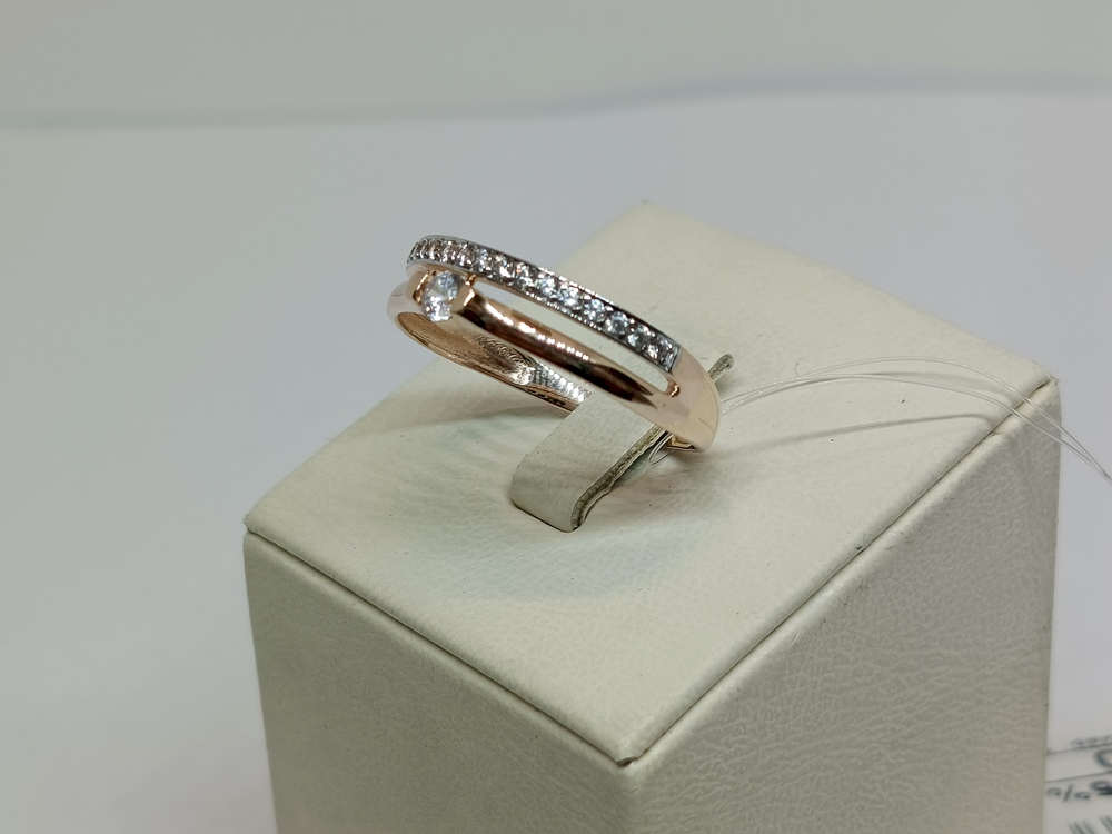 КОЛЬЦО С КАМНЯМИ (Au 585)