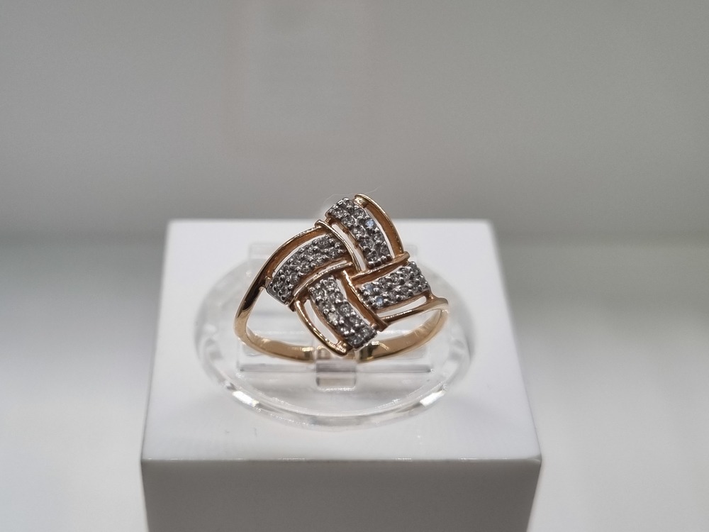 КОЛЬЦО С КАМНЯМИ (Au 585)