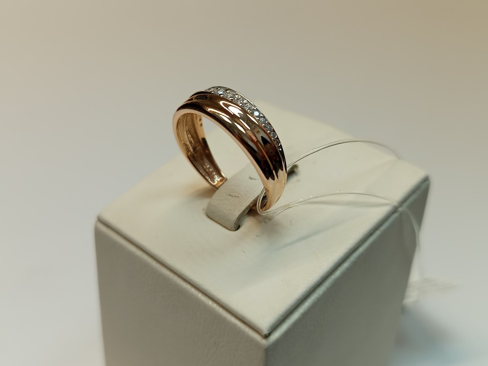 КОЛЬЦО С КАМНЯМИ (Au 585)