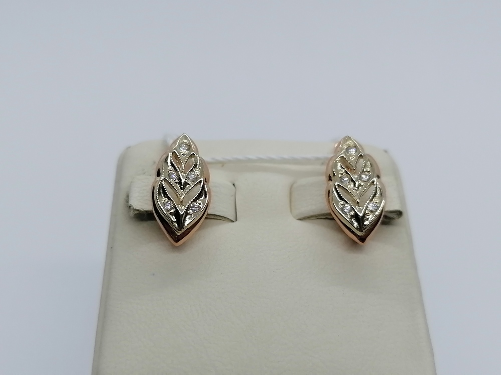 СКМИ585 СЕРЬГИ С КАМНЯМИ (Au 585)