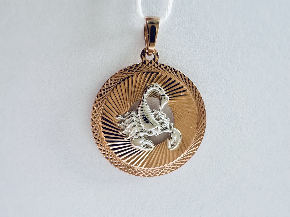 ПОДВЕСКА ЗНАК ЗОДИАКА СКОРПИОН Au 375