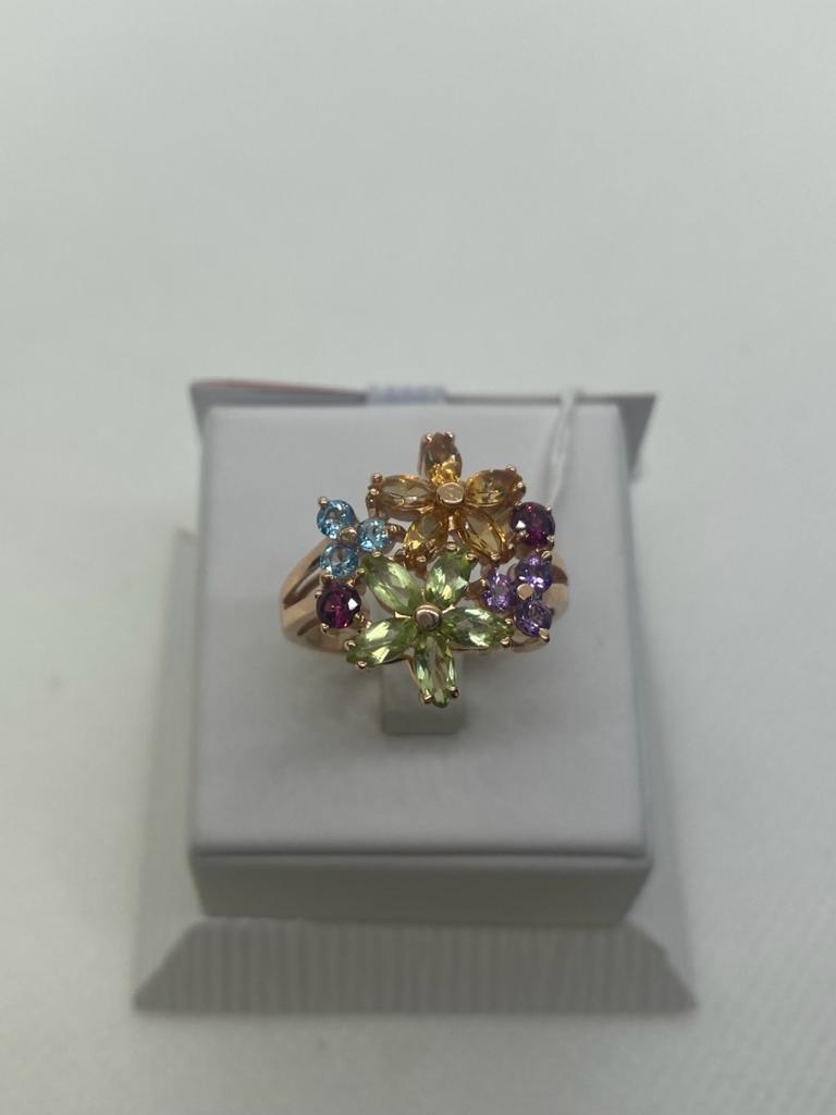 КОЛКМИ585 КОЛЬЦО С КАМНЯМИ (Au 585)