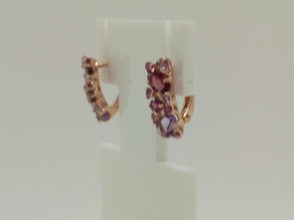 724261 СЕРЬГИ С КАМНЯМИ (Au 585)