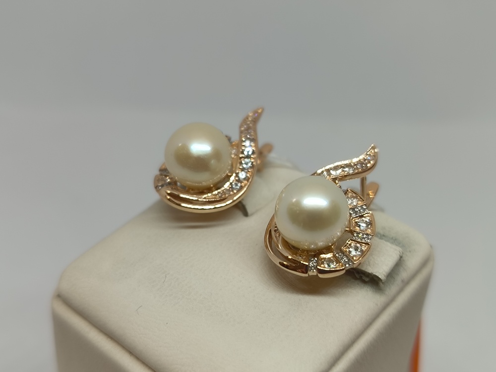 СКМИ585 СЕРЬГИ С КАМНЯМИ (Au 585)