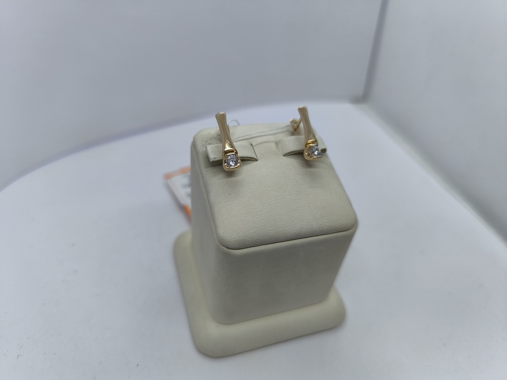 СЕРЬГИ С КАМНЕМ (Au 585)