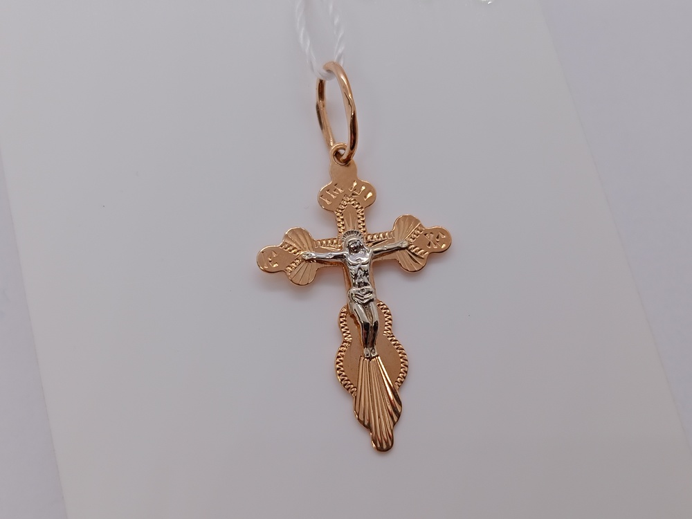 ПОДКБК585 ПОДВЕСКА КРЕСТ БЕЗ КАМНЯ (Au 585)