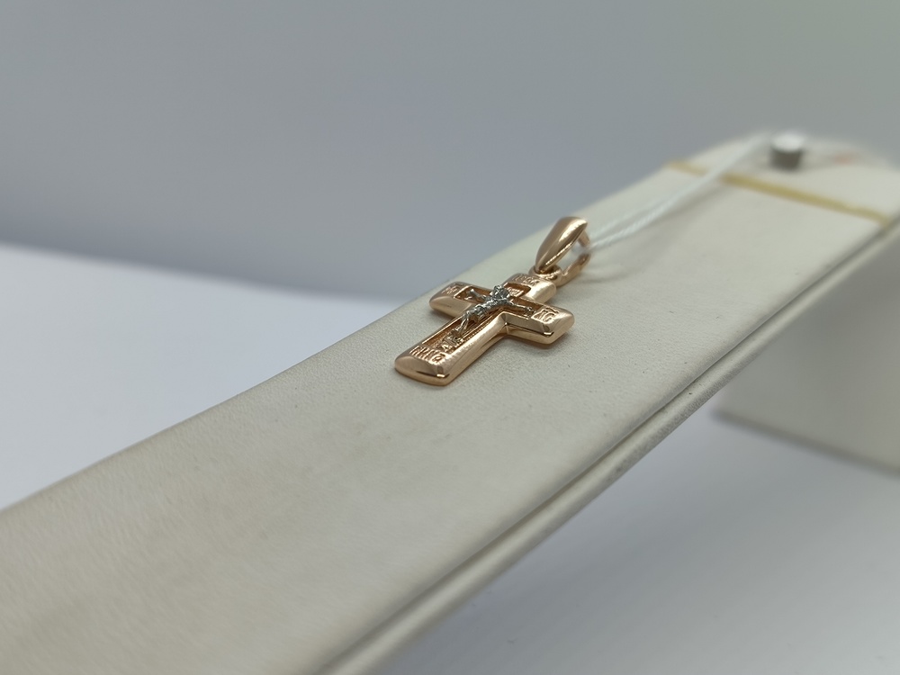 ПОДКБК585 ПОДВЕСКА КРЕСТ БЕЗ КАМНЯ (Au 585)