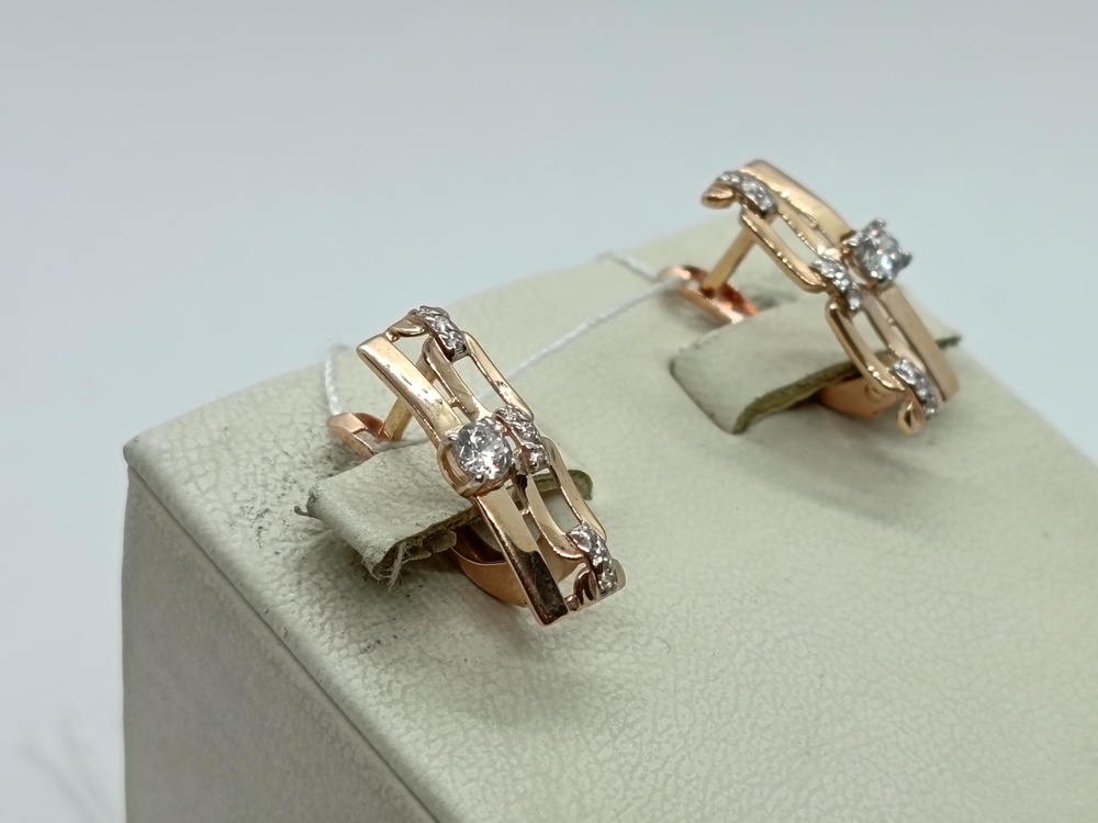 СЕРЬГИ С КАМНЯМИ (Au 585)