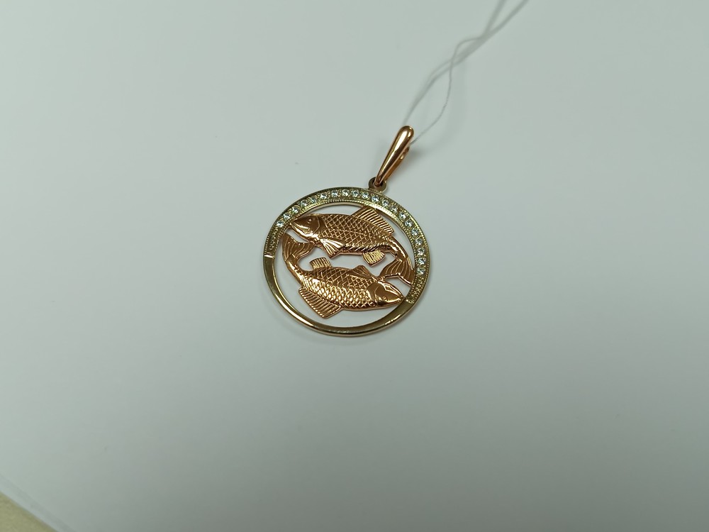 ПОДВЕСКА ЗНАК ЗОДИАКА РЫБЫ Au 585